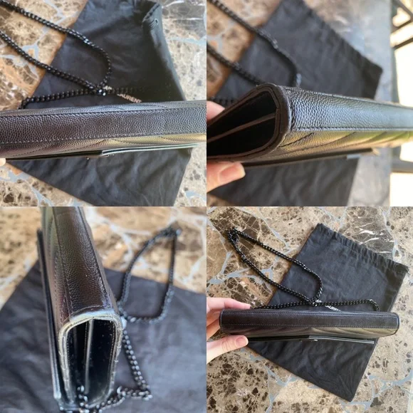 SOLD Saint Laurent Monogram Quilted Leather Wallet on a Chain - Picture 14 of 15